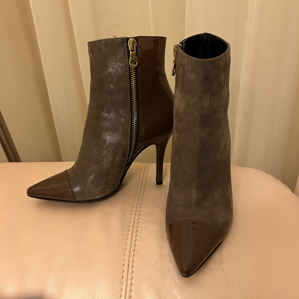 Taupe Heeled ankle boots